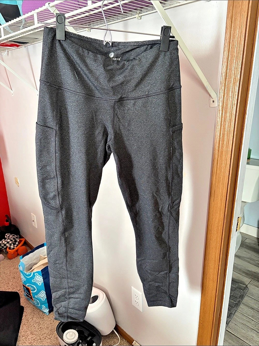 90 Degree by Reflex High Waist Side Pocket Space Dye Leggings